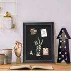 YCCYYCCY Bulletin Board with Felt, Black Wood Framed Display Bulletin Board for Walls with Pins, Eye Bolts, gaskets, Screws, Pin Board for Office, School and Home(MZB-BK,3343,1P)