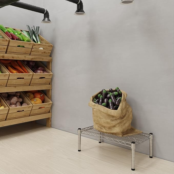 Regal Altair 14''W x 24''L x 8''H Chrome Plated Wire Dunnage Rack | Off The Floor Storage