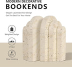 Book Ends for Heavy Books, Decorative Bookends for Shelves, Durable Book Holder & Shelf Decor, Non-Slip Book Stopper, Office Bookshelf Organizer (Set of 2)