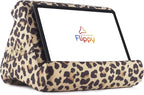 Flippy Original Tablet Pillow Stand & iPad Holder, Gift for Book Lovers & Readers, Multi-Angle Stand with Storage for Lap, Desk & Bed, Compatible with Kindle, Fire, iPad & Samsung, Def Leopard