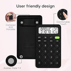 Cute Calculator, Basic Four Function Calculator for Teachers Students Basics Office, Small Handheld Calculators, 8 Digit with LCD Display, Sensitive Button, 5.5×3.2 inches Black