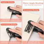 Temiary Swing-Arm Swivel Stapler with 400 Staples, 360 Degree Rotate Desktop Staplers for Booklet or Book Binding, 25 Sheet Capacity for Desk Classroom Office Supplies (Black)