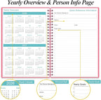 2026-2027 Planner - 18 Months Weekly & Monthly Planner from January 2026 - June 2027, Spiral Planners 2026-2027 with Elastic Closure, Inner Pocket, Medium 5.8" x 8.3", Pink