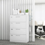 Fesbos Lateral File Cabinet with Lock, 4 Drawer Large Metal Filing Cabinet,Home Office Lockable Storage Cabinet for Hanging Files Letter/Legal/F4/A4 Size-Assembly Required