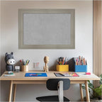 Amanti Art Grey Framed Magnetic Board 20x28 Medium Vision Board for use with Magnets, 100% Metal Sheet to Display Items as Office Decor or for Home Organization in mudroom, Kitchen or Kids Room