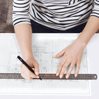 Graph Paper Pad for Blueprint Drawings, Drafting, Engineering Drawing, and Planning - Graph Paper 8.5x11 Blueprint Quadrille Grid Paper Pads with Blue Lines, High Brightness 50 Sheets (1-Pack)
