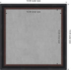 Amanti Art Black Framed Magnetic Board 14x14 X-Small Vision Board for use with Magnets, 100% Metal Sheet to Display Items as Office Decor or for Home Organization in mudroom, Kitchen or Kids Room