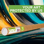 Paclord 2" x 72" Reinforced Kraft Paper Mailing Tube, Pack of 6 Tubes with 12 Caps – Secure USPS Approved Poster Tube – Cardboard Tube for Shipping and Storing Posters, Prints, Artwork, or Documents