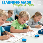 Set of 12 Small White Board Dry Erase Boards Classroom Pack Mini White Boards 9"x12” Double Sided Personal Whiteboards for Students Teachers School Supplies Lapboards l 12 Mini Whiteboard Erasers Incl