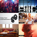 LOETRUY 2 Pairs of Ear Plugs for Sleeping,Reusable Hearing Protection Earplugs with 8 Pairs Ear Tips & One Connector Cord,Soft Ear Plugs for Noise Reduction,Concert,Musician & Work - 25dB-30dB