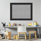 Amanti Art Black Framed Magnetic Board 22x28 Medium Vision Board for use with Magnets, 100% Metal Sheet to Display Items as Office Decor or for Home Organization in mudroom, Kitchen or Kids Room