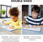 LOUKIN Small Dry Erase Lapboard, 9 x 12 Inch Double Sided (Ruled/Plain), Seamless Frame Design, Mini Magnetic Whiteboard Set, Great for Kids, Classroom and School (1 Eraser&2 Markers Included)