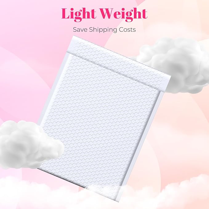 Metronic Bubble Mailer 10x13" White 25 Pack, Poly Padded Envelopes Waterproof Shipping Bags for Clothing, Self Seal Cushioning Mailers for Shipping Books, Jewelry, Makeup Supplies