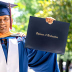 GraduationMall 11"x14" Imprinted Padded Diploma Cover Certificate Holder Navy