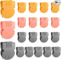 Molain 20 Pcs Cubicle Clips, Multicolor Cubicle Hooks Plastic Fabric Panel Wall Clip for Hanging Notes Photos Memos and Data Cables