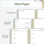 SUNEE 2026 Planner 8.5" x 11" – Dated Productivity Planner for Time Management - Daily,Weekly & Monthly Planner to Achieve Goals - Planner 2026 dated from January 2026 – December 2026,Grey Green