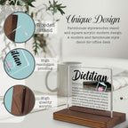 Dietitian Desk Sign Gift for Nutritionists, Thank You Appreciation Plaque for Registered Dietitian Office Decor, Nutritional Counseling Desk Display PA068