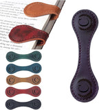 Personalized Magnetic Leather Bookmark, 26 Letters Custom Leather Bookmarks, Handmade, Leather Magnetic Bookmark for Book Lovers Readers Women Kid(Purple，C）