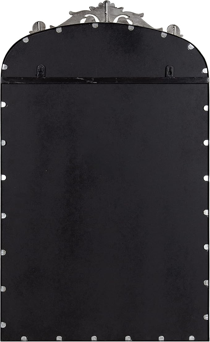 Kate and Laurel Arendahl Arch Pinboard; Silver; 19 x 31; Framed Arched Ornate Vintage Pinboard for Unique Display; Organization; and Decor Options