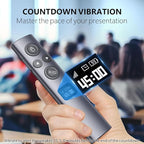 Norwii N95s BLE Presentation Clicker with Digital Pointer for PowerPoint Presentation on TV Screen and Projection Screen, Wireless Presenter Remote with Countdown Timer (Green Light-USB-C)