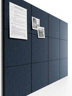 Bumusty Large Cork Board 47"x35" Alternative - 12 Pack Felt Wall Tiles with 70 Safe Removable Adhesive Tabs, 30 Pushpins, Cork Boards for Walls Pin Board Bulletin Board Office Decor -Navy