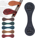 Personalized Magnetic Leather Bookmark, 26 Letters Custom Leather Bookmarks, Handmade, Leather Magnetic Bookmark for Book Lovers Readers Women Kid(Black，E）