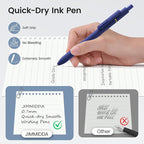 JIMMIDDA 8Pcs Black Gel Pens - 0.7mm Medium Point Black Ink Pens | Smooth Writing - Quick Drying Retractable Pen for Men Women (Vintage - 8Pcs)