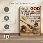 Vintage Christian Baseball Metal Sign – Inspirational Sports Wall Art for Boys Room, Gym, or Man Cave – Faith Gift for Baseball Players, Dads, and Believers* (Christian Baseball-01)