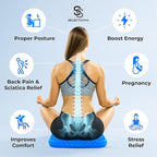 SelectSoma Double-Thick Gel Seat Cushion for Long Sitting Pressure Relief for Back, Sciatica, Coccyx, Tailbone Pain - Cushion for Office Chair, Wheelchair, Car & Truck, Patio Chairs - Egg Seat Pad