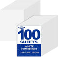 TUXIYA 100 Pack White Poster Board,13.5" x 17.5" White Poster Paper Bulk,250GSM/92LB Heavy-Weight Blank Poster Board for Arts,Craft,Projects Presentations,Drawing Scrapbooking