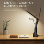 COTLIKE Light Therapy Lamp, 10000 LUX UV-Free LED Sunlight Light, Full Spectrum Mood Light, Touch Control Desk Lamp with Night Light Function Work Office Home -Black