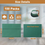 Silunkia 100 Packs 10 Assorted Colors Blank Flat Cards and Envelopes 4 x 6 Heavyweight Single Panel Cardstock and A4 Envelopes Printable Self Seal for Graduations, Wedding Invitations, Thank You Cards