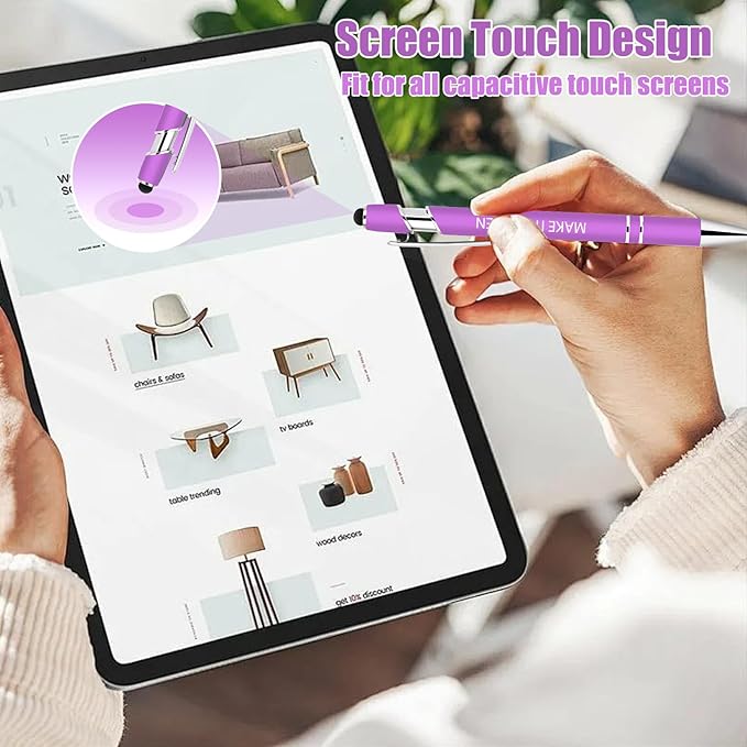 Luxeviss 20 Pcs Inspirational Pens Bulk - Motivational Ink Ballpoint Pen with Quotes Stylus Tip Nurse Gifts for School Coworkers Office Supplies Black Ink