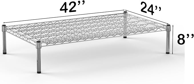 Regal Altair 24''W x 42''L x 8''H Chrome Plated Wire Dunnage Rack | Off The Floor Storage