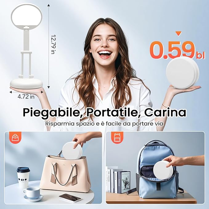 Battery Battery Operated Cordless Rechargeable Lamp - 3600mAh 10 Brightness Wireless LED Desk Table Lamp, Small Mini Portable Battery Powered Light for Home Office, Reading, Nail Light