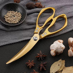 Large Ribbon Cutting Scissors,Heavy duty gold stainless steel scissors,With scissors and a pair of white gloves,Suitable for Ribbon-Cutting,Office,Home,and Crafts, Right/Left Handed (9.76 inches)