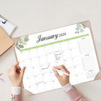 Desk Calendar 2026-2027 with Desk Mat – 22" x 17" Large Desk Pad Calendar Runs from January 2026 to June 2027, Office Supplies Desktop Monthly Calendar for Home & Office