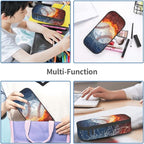SNAPMADE Baseball Pencil Case Sports Pencil Box for Boys Men, Large Capacity Durable Pencil Pouch Storage Pen Bag Stationary Case with Double Zippers