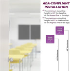 ADA CENTRAL SIGNS - 6" X6" Exam Room 2 Sign - ADA Compliant Tactile Graphics Grade 2 Braille Text Acrylic Wall Signs - Educational Institution Directional Assistance Test Center Door Sign for Schools