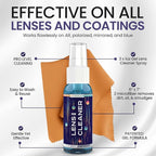 ULTRAVUE Eyeglass Gel Lens Cleaner Spray Kit - 3 x 1oz Gel Eyeglasses Cleaner Spray Bottle + 2 Microfiber Cloth for Cleaning - Safe for All Lenses (AR Coated Included), Eyeglasses and Screens