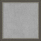 Amanti Art Silver Framed Magnetic Board 23x23 Medium Vision Board for use with Magnets, 100% Metal Sheet to Display Items as Office Decor or for Home Organization in mudroom, Kitchen or Kids Room