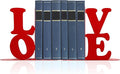 Love Decor Metal Bookends - Novelty & Cute Bookends for Shelves, Unique and Decorative Book Ends (Red)
