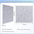 18 Pack Gray Acoustic Panels 12"X12"X 0.4" Soundproof Wall Panels Wall Decoration Sound Absorbing Panel High-Density Sound Deadening Panels Acoustic Treatment Panel For Home Studio