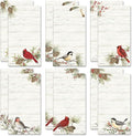 Current Cardinal Woodland Birds Magnetic Holiday Notepad Set – Set of 12 Memo Pads, 6 Designs, 30-Sheet Pads, 3½ x 6½ Inches, Shopping List, To-Do Notes, Printed in The USA