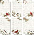 Current Cardinal Woodland Birds Magnetic Holiday Notepad Set – Set of 12 Memo Pads, 6 Designs, 30-Sheet Pads, 3½ x 6½ Inches, Shopping List, To-Do Notes, Printed in The USA