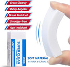 Deli Pencil Erasers, Pencil Eraser, 72 Pack, White Erasers, Erasers for Drawing, Kids, Artist, White, Large