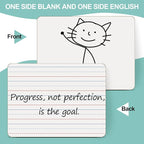 32 Pack Small White Boards, 9"x12" Mini Portable Handheld Learning Whiteboards, Double Sided Personal Dry Erase Boards with Lines for Kids, Students, Teachers Classroom School Pack