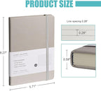 EMOMAS Lined Journal Notebook, 6Pack Hardcover Notebook for Men & Women – Journals for Writing, Work, School, Home & Daily Notes, 160 Pages – Medium A5, 5.7"x8", 100 gsm Thick Paper (Grey)