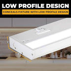 LED Under Cabinet Lighting Hardwired - 3CCT 32 Inch White Finish - Undercabinet Lights for Kitchen - Linkable Undercounter Dimmable Plug in Light or Hard Wired - Under Counter Fixture Direct Wire