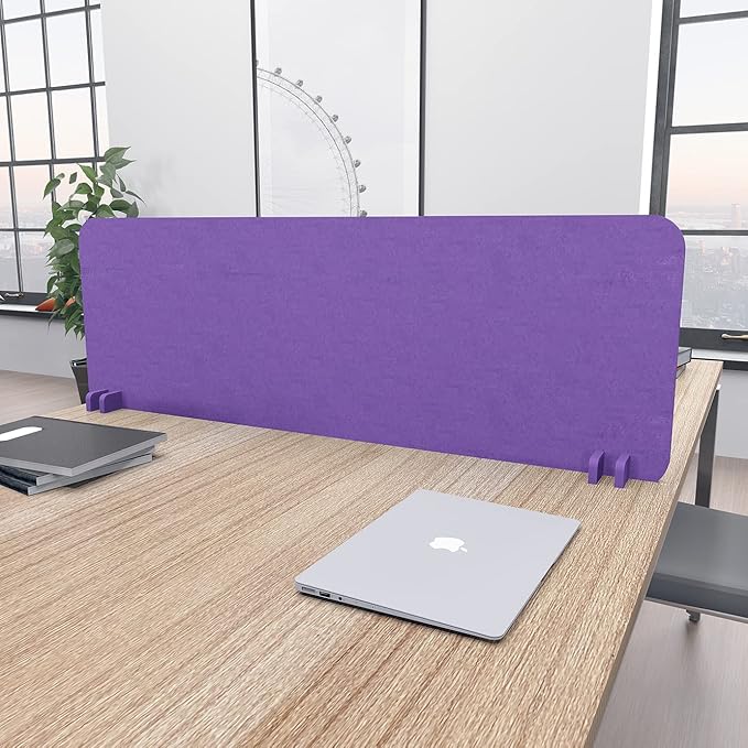 Escape 16" Freestanding Desk Divider | Eco-Friendly Acoustic Privacy Screen | Noise Reducing Desk Partition | 23" Wide | Red